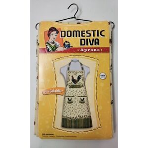 New Domestic Diva Aprons Cut Sew Kit The Gabrielle Rustic Chicken‎ Rooster